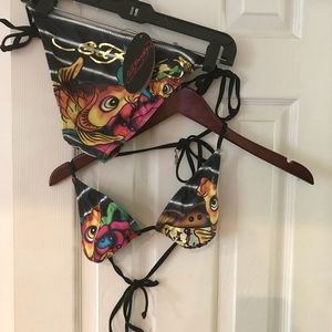 Ed Hardy bikini love kills koi fish small